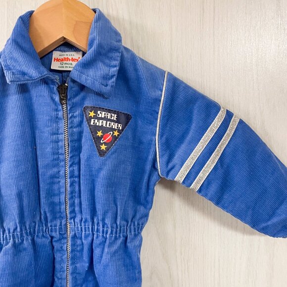 Vintage 70s Health-tex 12M Space Explorer Astronaut Halloween Costume Snowsuit - Picture 3 of 5